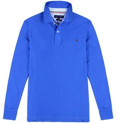 Tommy Hilfiger polo tshirt טומי הילפיגר חולצת פולו שרוול ארוך בצבע כחול